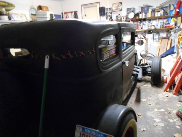 1930 Flat Black Ford Model A Sedan