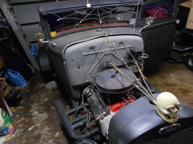 1930 Flat Black Ford Model A Sedan