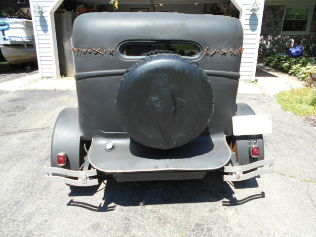 1930 Flat Black Ford Model A Sedan
