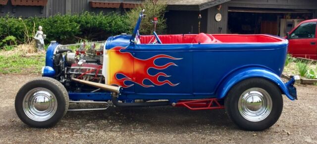1930 Blue Ford Model A Convertible