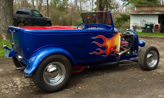 1930 Blue Ford Model A Convertible