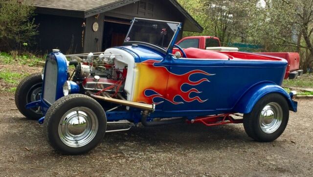 1930 Blue Ford Model A Convertible