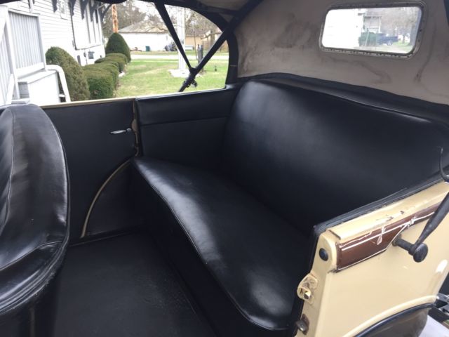 1930 Yellow Ford Model A Convertible