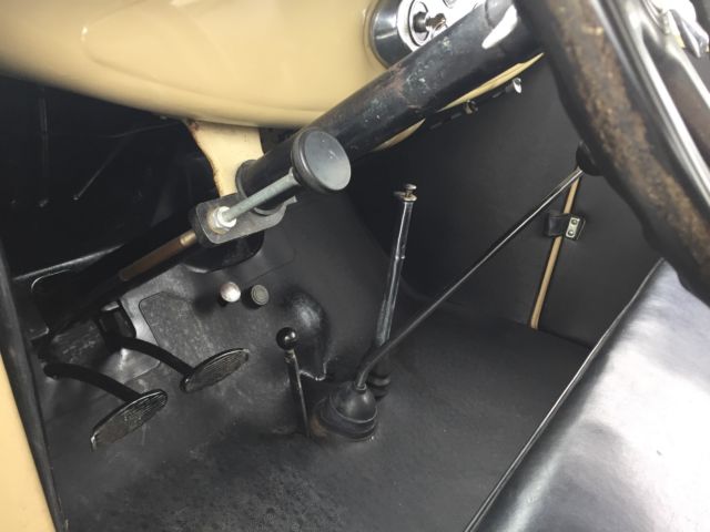 1930 Yellow Ford Model A Convertible