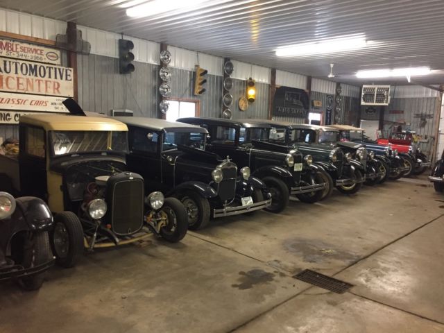 1930 Yellow Ford Model A Convertible