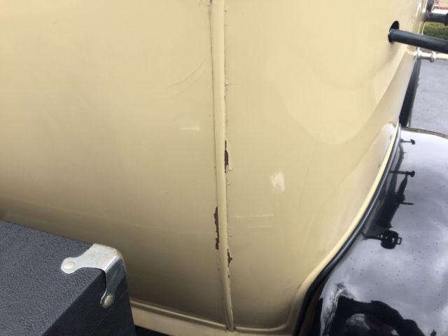 1930 Yellow Ford Model A Convertible