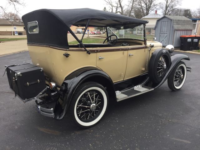 1930 Yellow Ford Model A Convertible