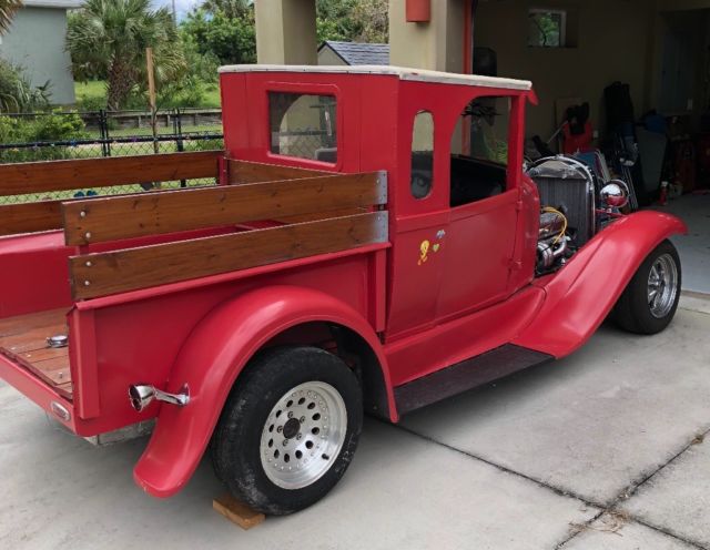 1930 Red Ford Model A Pick Up