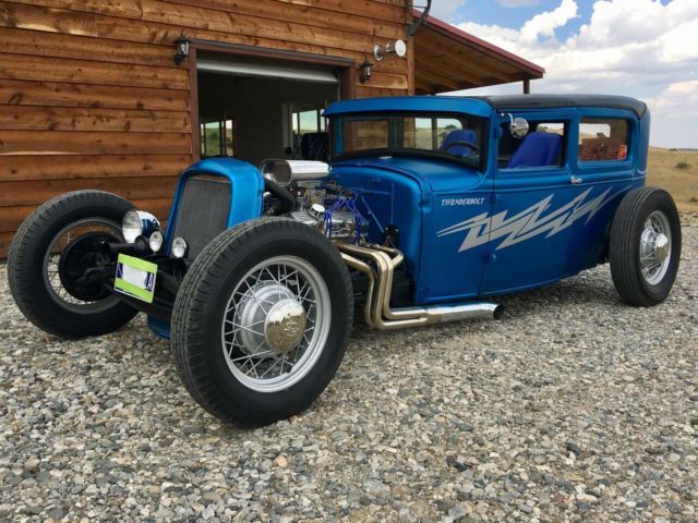 1930 Blue Ford Model A Rat Rod:Hot Rod:Street Rod:Other Model a Ford