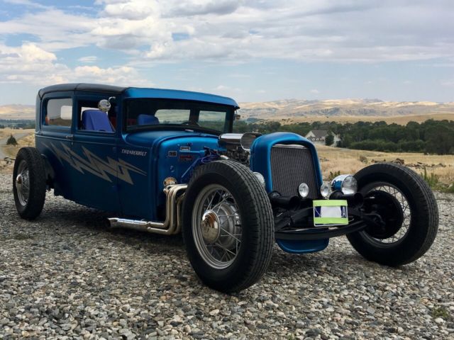 1930 Blue Ford Model A Rat Rod:Hot Rod:Street Rod:Other Model a Ford