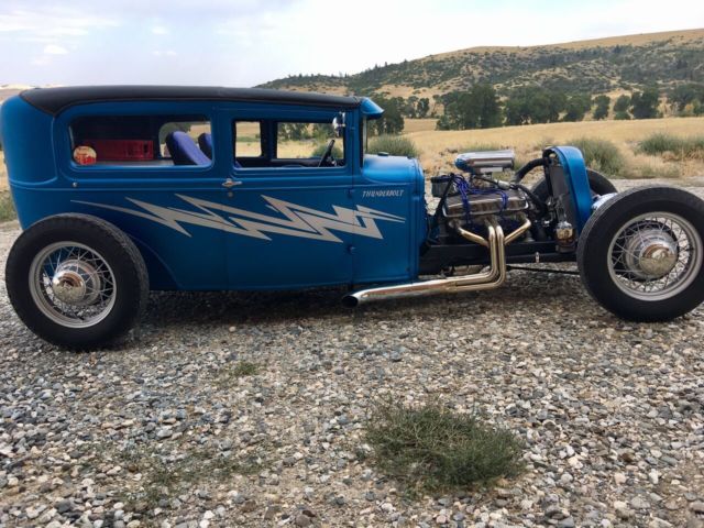 1930 Blue Ford Model A Rat Rod:Hot Rod:Street Rod:Other Model a Ford