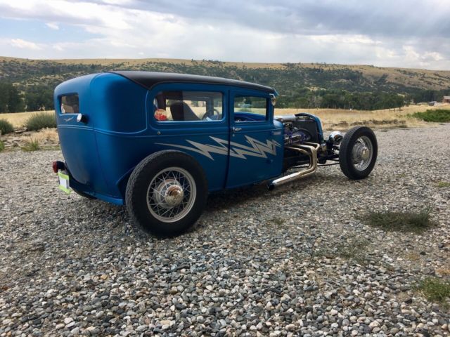 1930 Blue Ford Model A Rat Rod:Hot Rod:Street Rod:Other Model a Ford