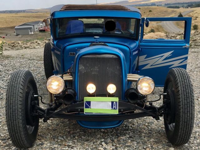 1930 Blue Ford Model A Rat Rod:Hot Rod:Street Rod:Other Model a Ford
