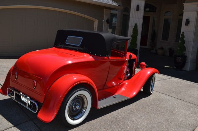 1930 Red Ford Model A Convertible