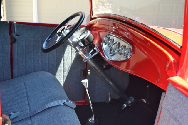 1930 Red Ford Model A Convertible