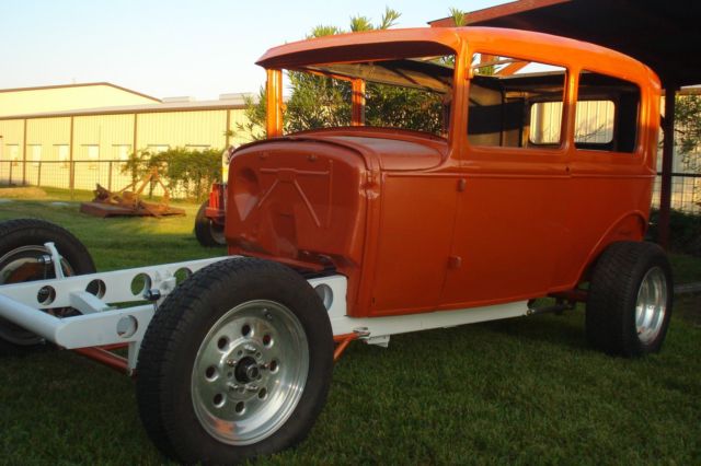 1930 Orange Ford Model A Sedan