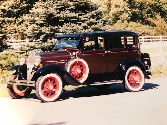 1930 Burgundy/black Ford Model A Sedan