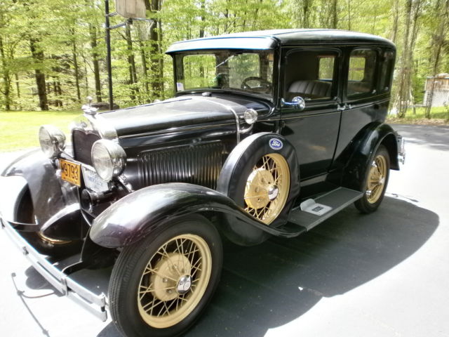 1930 Black Ford Model A Sedan