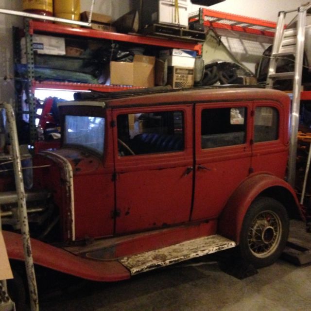 1931 Black/red Ford Chevy 4 door Sedan