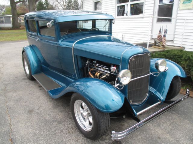 1931 turquoise Ford Model A Coupe