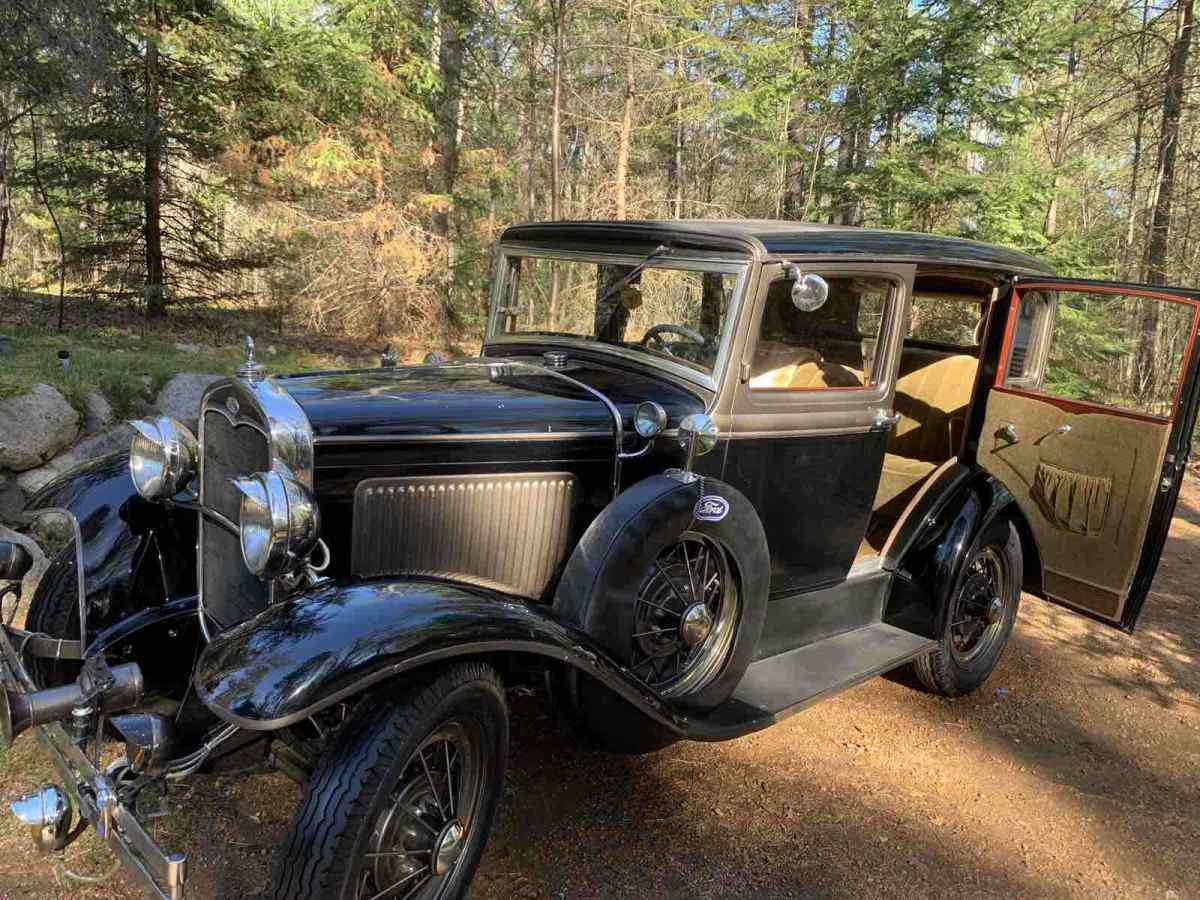1931 Black Ford A 4 Door Sedan