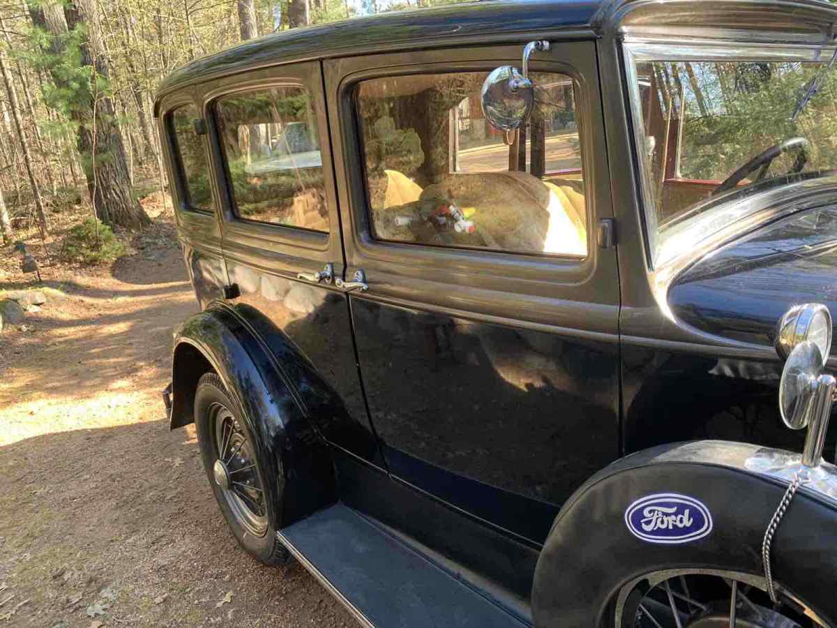1931 Black Ford A 4 Door Sedan