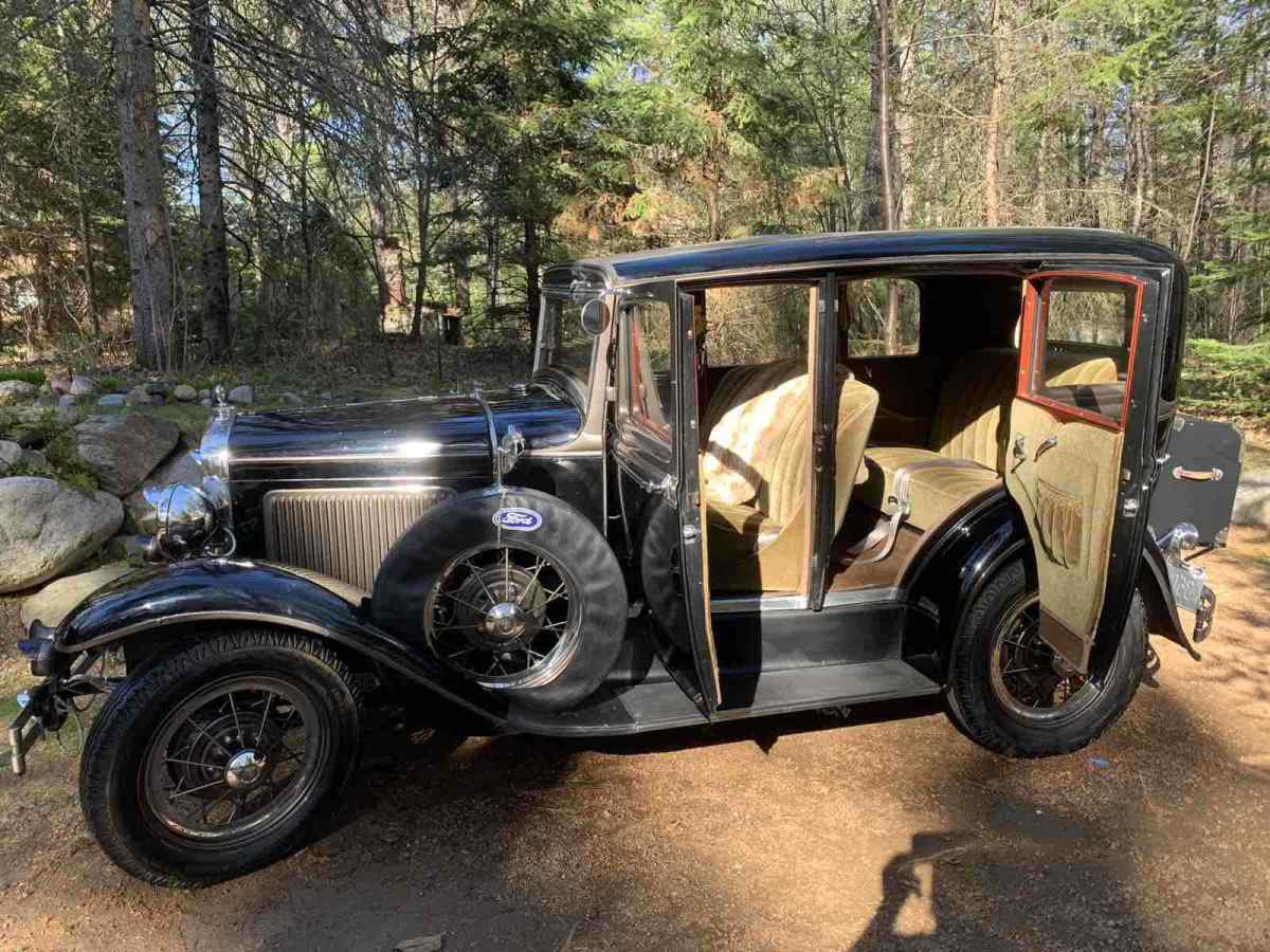 1931 Black Ford A 4 Door Sedan