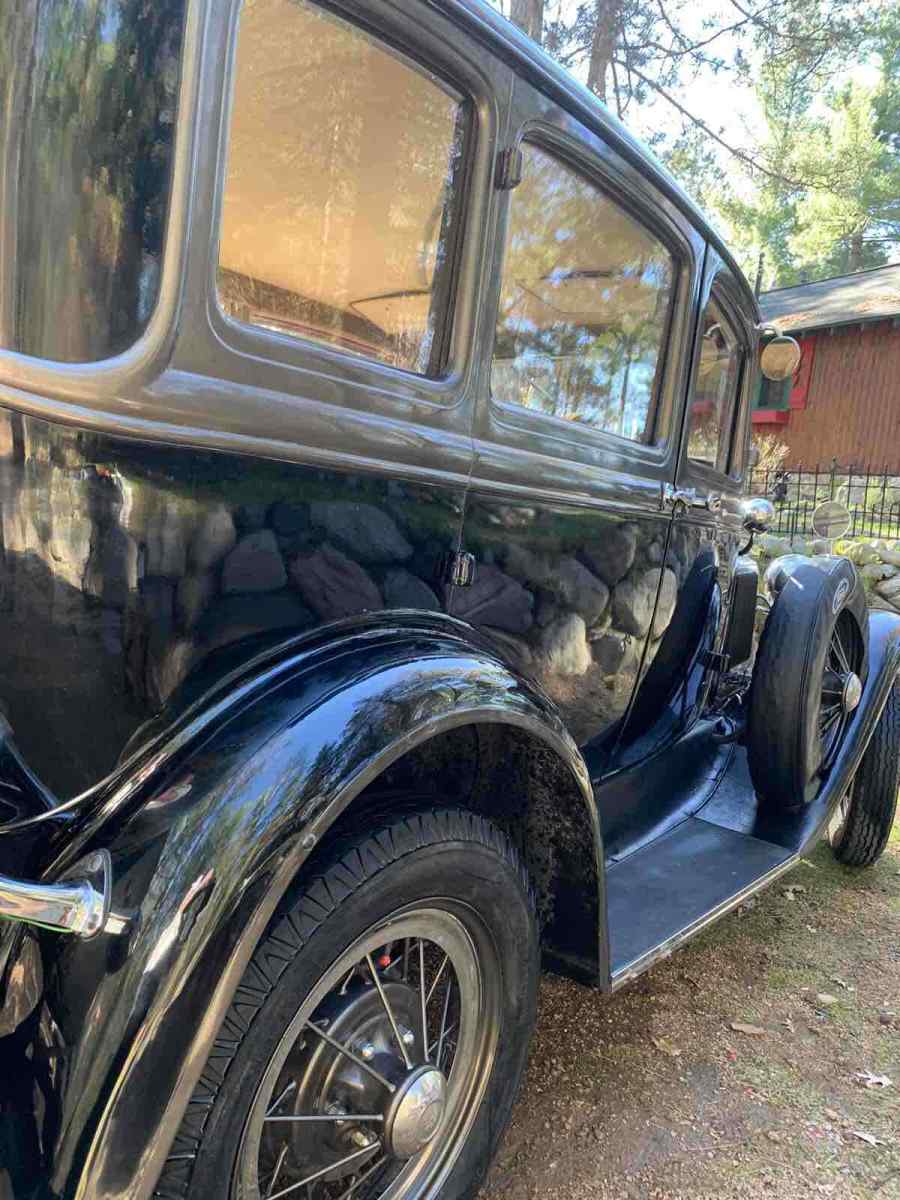 1931 Black Ford A 4 Door Sedan
