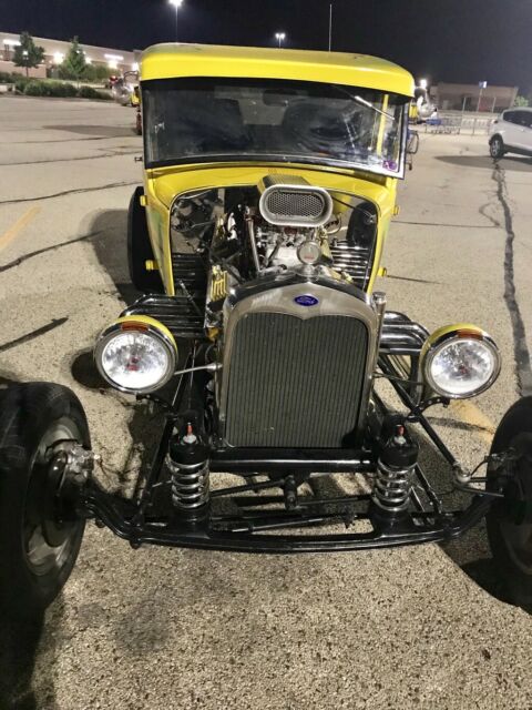 1931 Yellow Ford Model A 5 window coupe