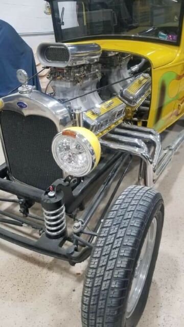 1931 Yellow Ford Model A 5 window coupe