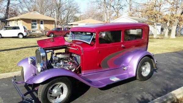 1931 Burgundy, Ford Model A Sedan