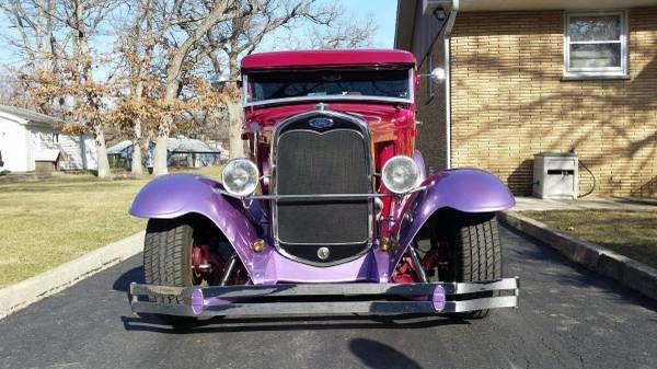 1931 Burgundy, Ford Model A Sedan