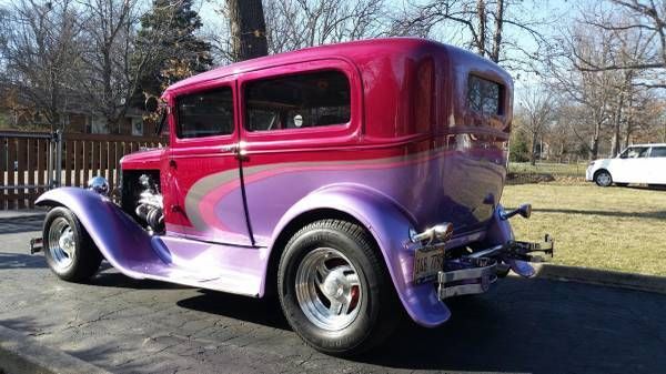 1931 Burgundy, Ford Model A Sedan