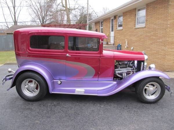 1931 Burgundy, Ford Model A Sedan