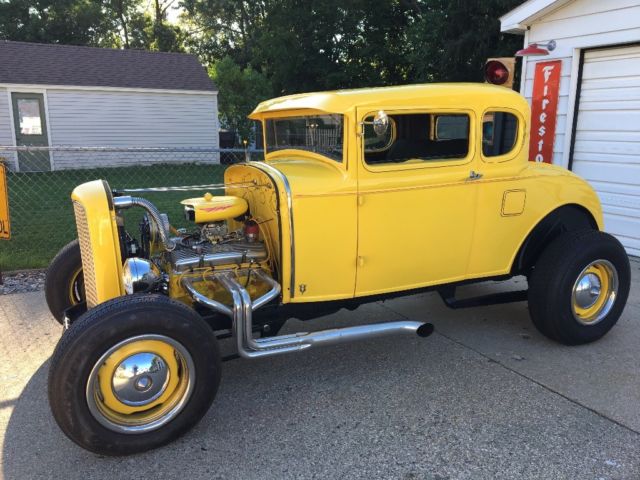 1931 Yellow Ford Model A Coupe
