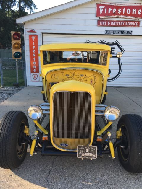 1931 Yellow Ford Model A Coupe