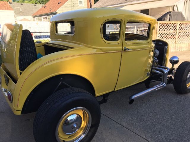 1931 Yellow Ford Model A Coupe