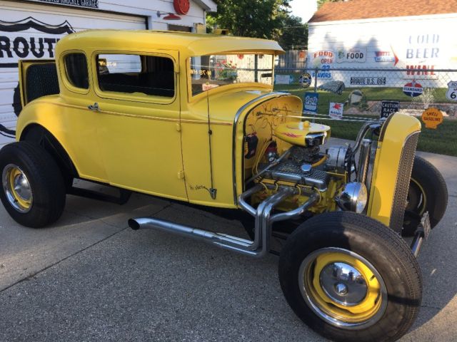1931 Yellow Ford Model A Coupe