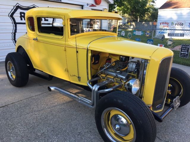 1931 Yellow Ford Model A Coupe