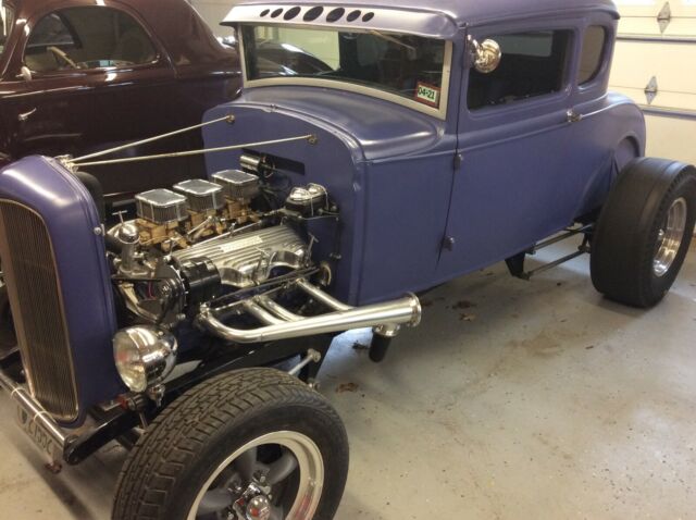 1931 Purple Ford Model A 5 window coupe