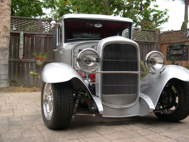 1931 silver Ford Model A Coupe