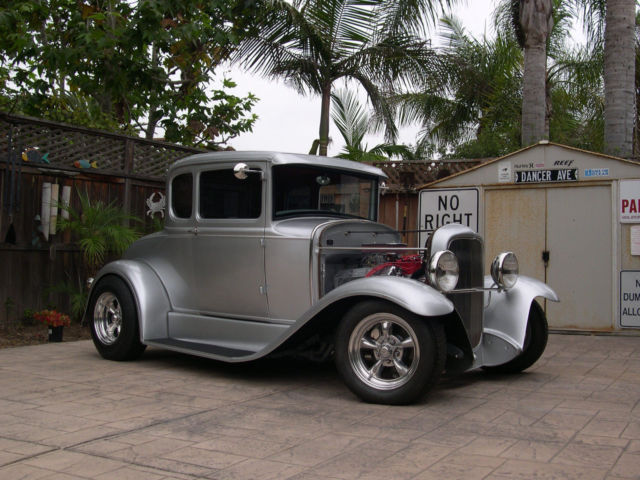 1931 silver Ford Model A Coupe