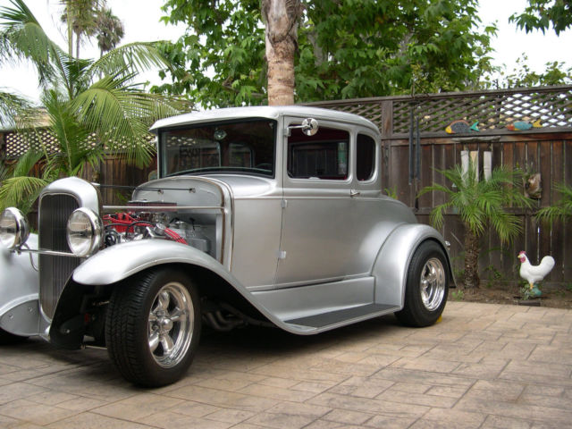 1931 silver Ford Model A Coupe