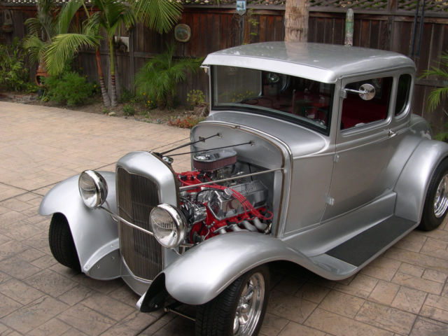 1931 silver Ford Model A Coupe