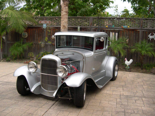 1931 silver Ford Model A Coupe
