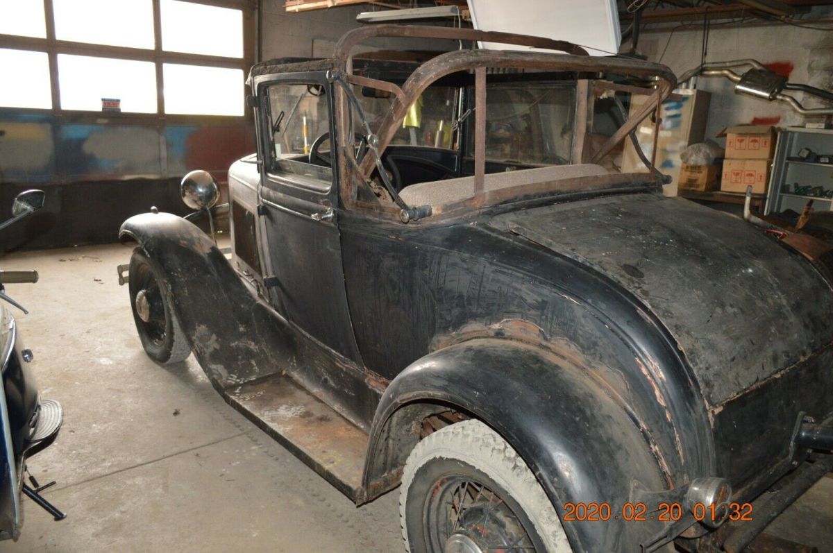1931 Black Ford Model A Convertible