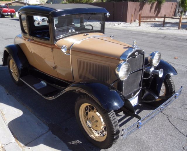 1931 Black & Tan Ford Model A Coupe
