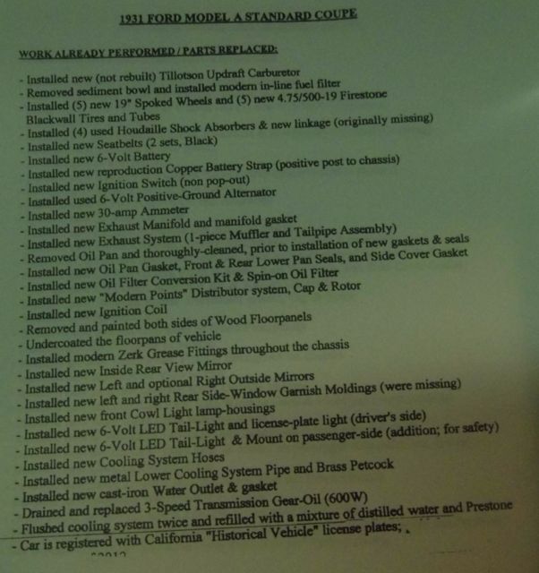 1931 Black & Tan Ford Model A Coupe