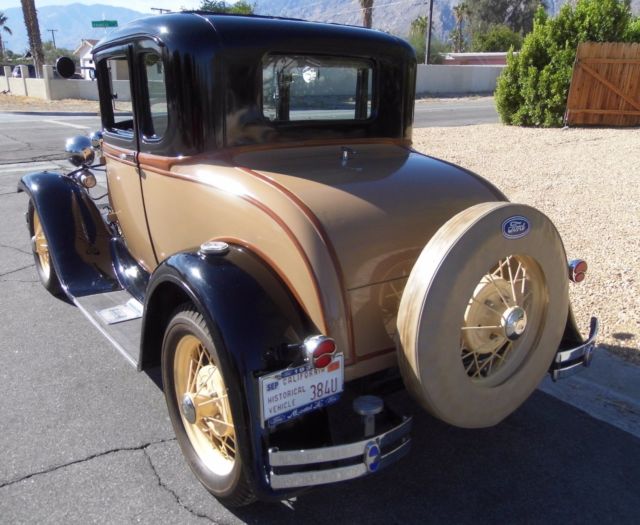 1931 Black & Tan Ford Model A Coupe