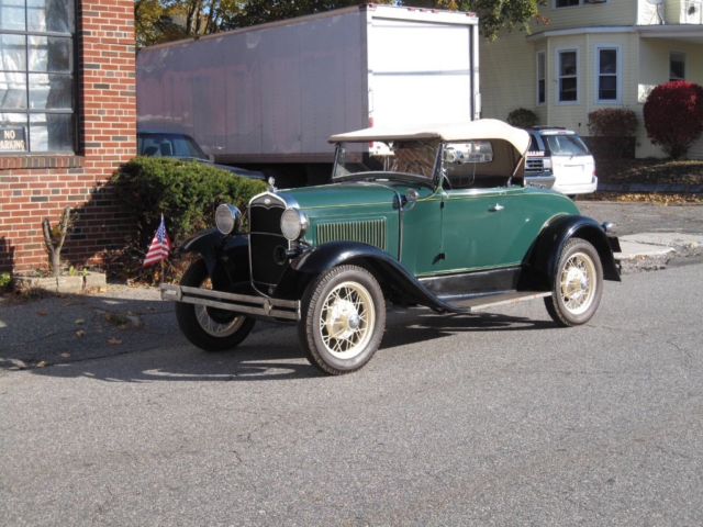 1931 Green/ black fenders Ford Model A Convertible